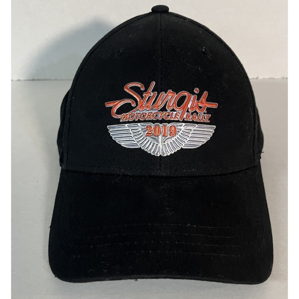 Sturgis 2019 Black Hills Motorcycle Rally Black Adjustable Cotton Baseball Cap